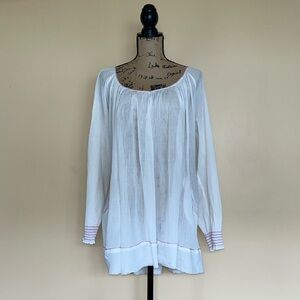 Free People White Gauze Cotton Swimsuit Cover Up Dress